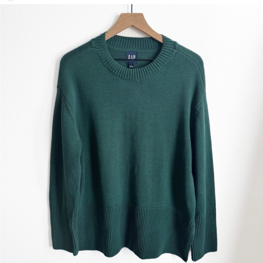Gap Crewneck Sweater, pine green, Women  SIZE: LARGE